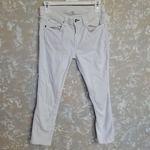 Rag & Bone Womens Mid Rise White Capri Jeans Sz 27 Stretch Dre Capri with Defect